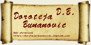 Doroteja Bunanović vizit kartica